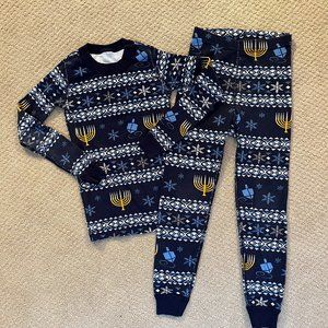 Hanna Andersson Hanukkah Long John Pajama Set - Size 6-7